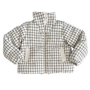 Varley Eugene check short puffer jacket